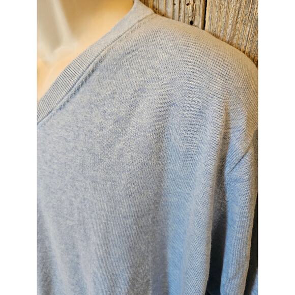 Untuckit size XX Large 2XL mens blue v neck sweater pullover cotton winter warm - Picture 3 of 7